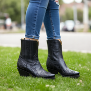 Nyomi Kozaki Damskie Western – Skórzane kowbojki z antypoślizgową podeszwą i eleganckim stylem