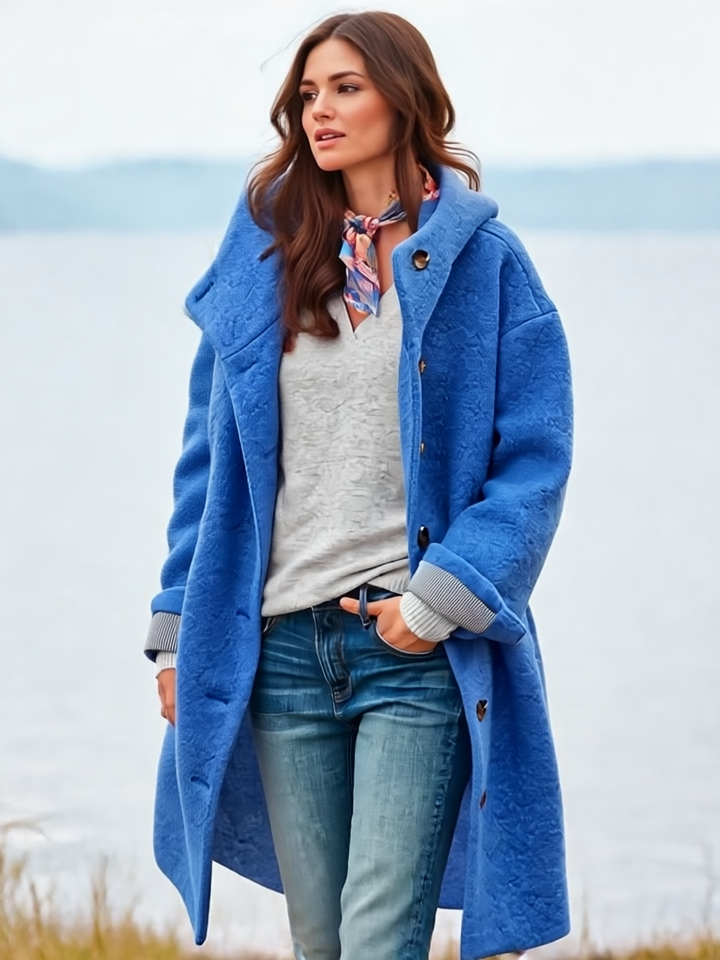Audrey Płaszcz Damski z Miękkiej Wełny – Elegancki, Ciepły i Uniwersalny na Zimę
