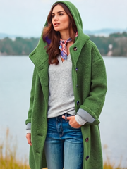 Audrey Płaszcz Damski z Miękkiej Wełny – Elegancki, Ciepły i Uniwersalny na Zimę