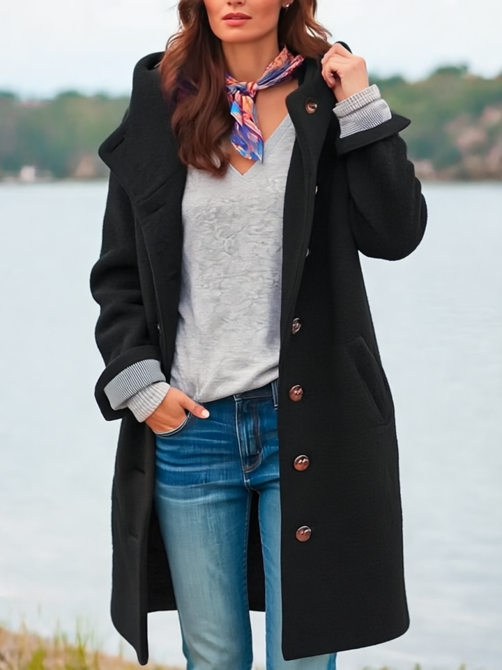 Audrey Płaszcz Damski z Miękkiej Wełny – Elegancki, Ciepły i Uniwersalny na Zimę