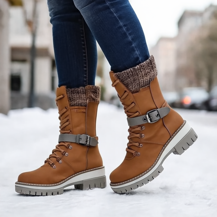 Kylee Wysokie Kozaki Damskie Zimowe – Eleganckie z ciepłą izolacją, wygodną podszewką i zapięciem na zamek