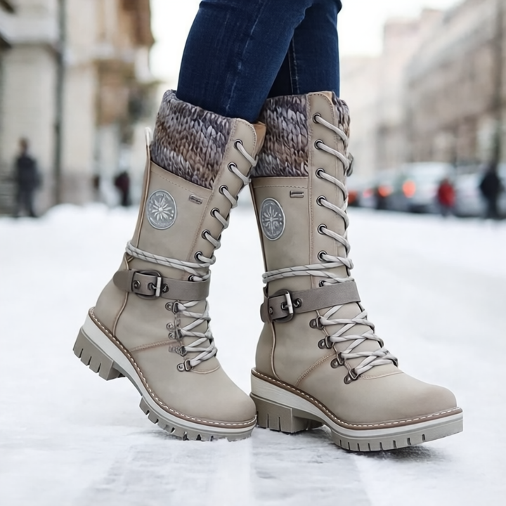 Kylee Wysokie Kozaki Damskie Zimowe – Eleganckie z ciepłą izolacją, wygodną podszewką i zapięciem na zamek