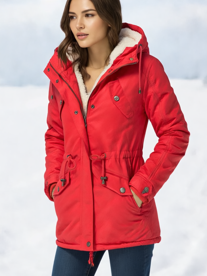 Claire Kurtka Zimowa Damska – Ciepły, Wodoodporny Płaszcz z Kapturem i Miękką Podszewką