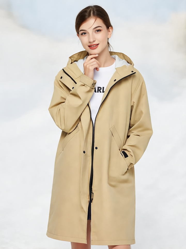 Malia Kurtka Damska Przeciwdeszczowa – Lekka, chroniąca przed wiatrem z regulowanym kapturem i praktycznymi kieszeniami