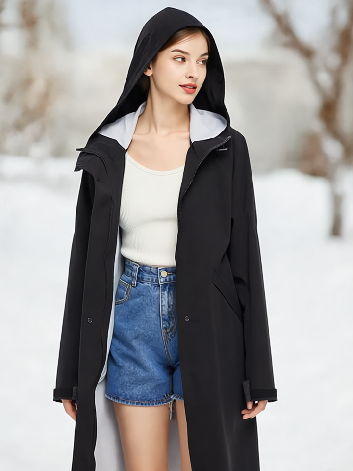 Malia Kurtka Damska Przeciwdeszczowa – Lekka, chroniąca przed wiatrem z regulowanym kapturem i praktycznymi kieszeniami