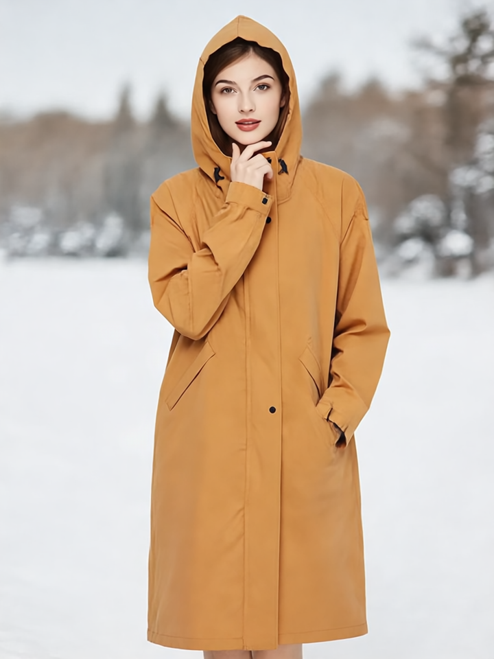 Malia Kurtka Damska Przeciwdeszczowa – Lekka, chroniąca przed wiatrem z regulowanym kapturem i praktycznymi kieszeniami