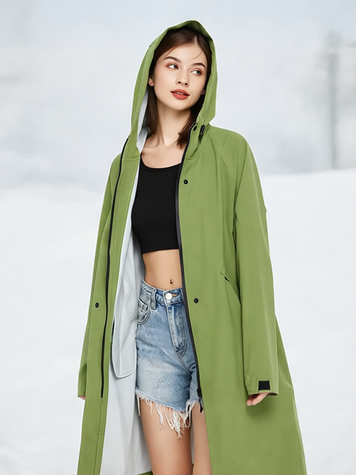 Malia Kurtka Damska Przeciwdeszczowa – Lekka, chroniąca przed wiatrem z regulowanym kapturem i praktycznymi kieszeniami