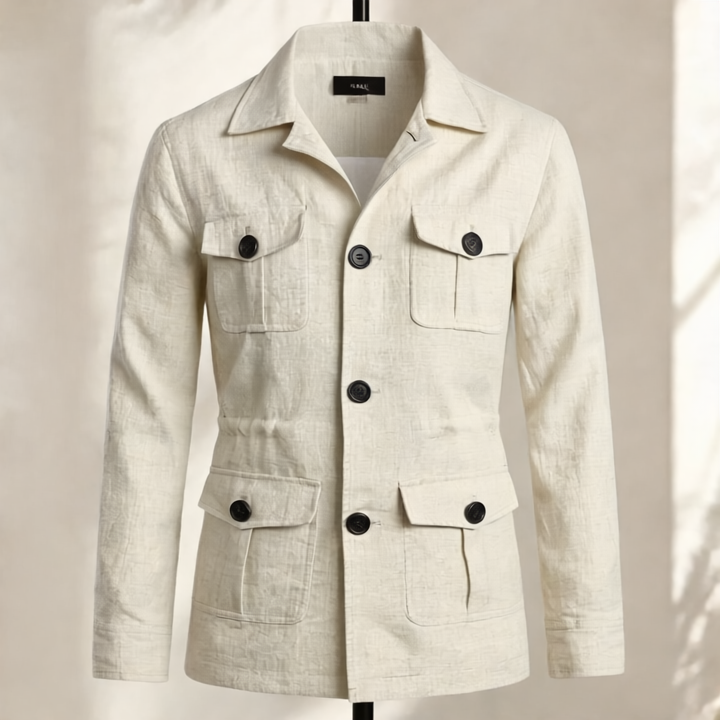 Vince Elegancka Męska Kurtka – Klasyczny Styl z Wieloma Kieszeniami i Zapięciem na Guziki