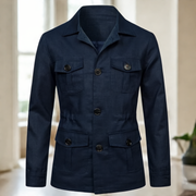 Vince Elegancka Męska Kurtka – Klasyczny Styl z Wieloma Kieszeniami i Zapięciem na Guziki