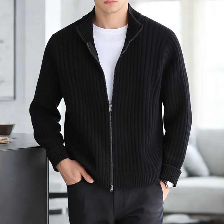 Drake Kardigan Męski – Nowoczesny Rozpinany Sweter z Miękkiej Dzianiny w Ponadczasowym Stylu