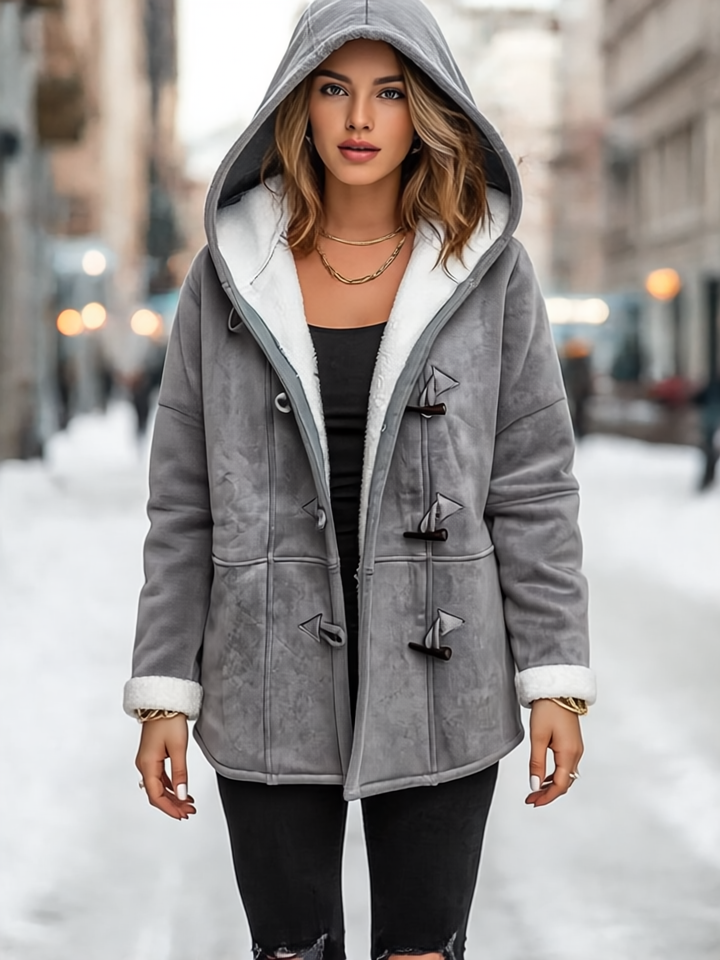 Liana Kurtka Zimowa Damska – Ciepła, z komfortową podszewką, kapturem i swobodnym stylem