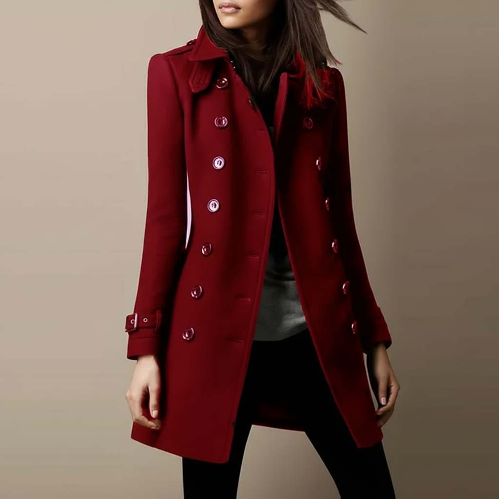 Lucille Płaszcz Damski – Elegancki Długi Płaszcz z Ekskluzywnej Wełny w Ponadczasowym Stylu