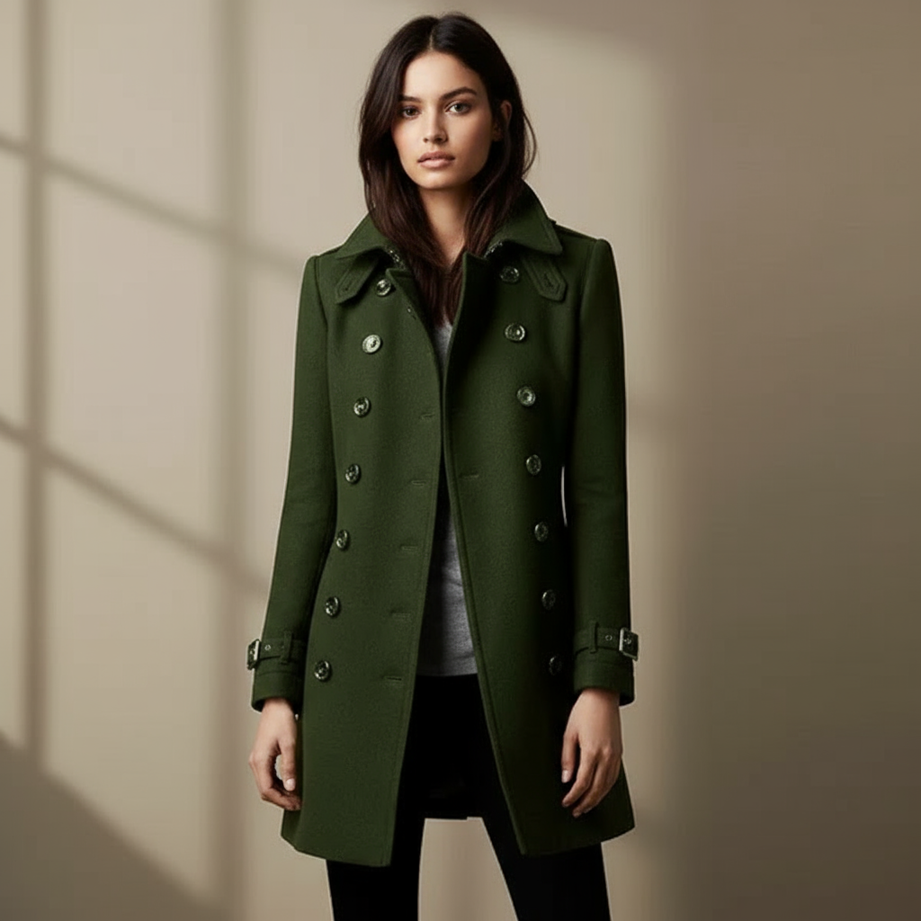 Lucille Płaszcz Damski – Elegancki Długi Płaszcz z Ekskluzywnej Wełny w Ponadczasowym Stylu
