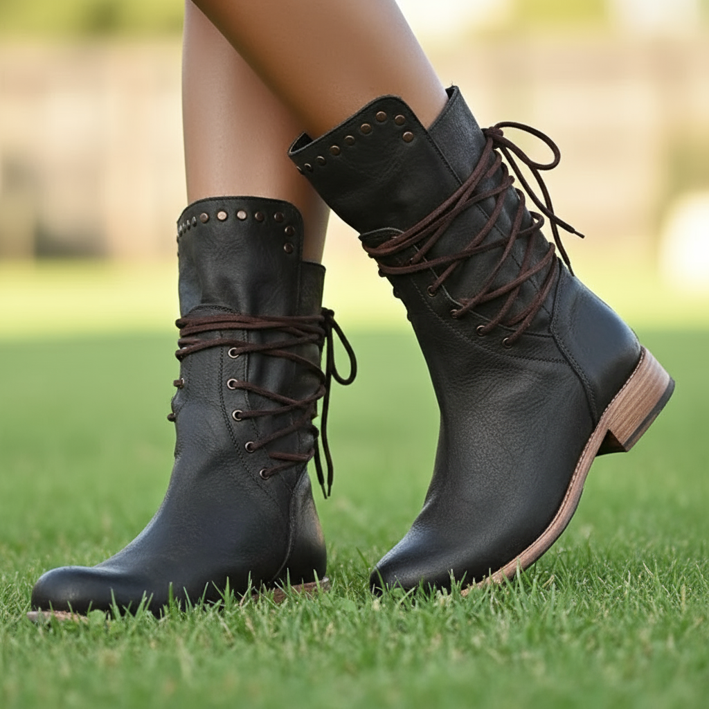 Alessia Botki Damskie – Eleganckie i Trwałe Buty ze Skóry Naturalnej o Szykownym Stylu