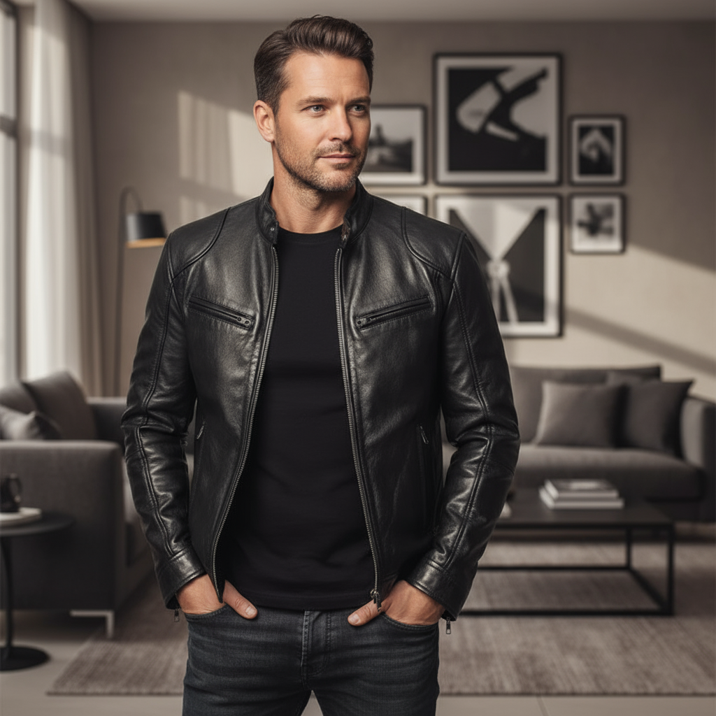 David Kurtka Męska ze Skóry – Elegancka i Trwała Kurtka o Nowoczesnym i Wygodnym Stylu