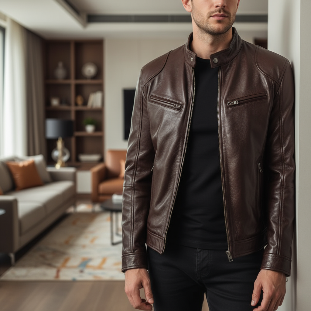 David Kurtka Męska ze Skóry – Elegancka i Trwała Kurtka o Nowoczesnym i Wygodnym Stylu