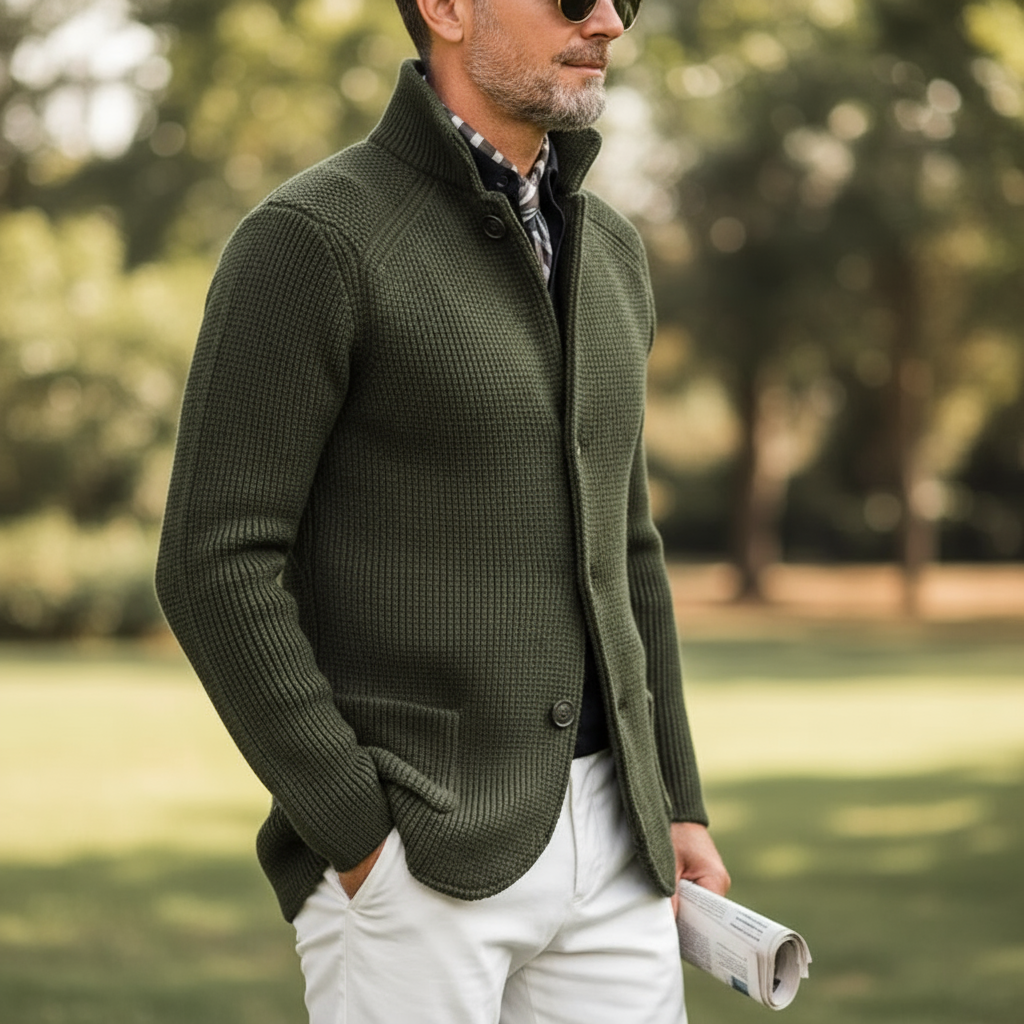 Francois Kardigan Męski – Elegancki, Miękki i Wygodny Sweter z Wełny w Klasycznym Stylu