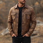 Pierre Kurtka Męska Vintage – Elegancka i Trwała Kurtka ze Skóry o Ponadczasowym Stylu