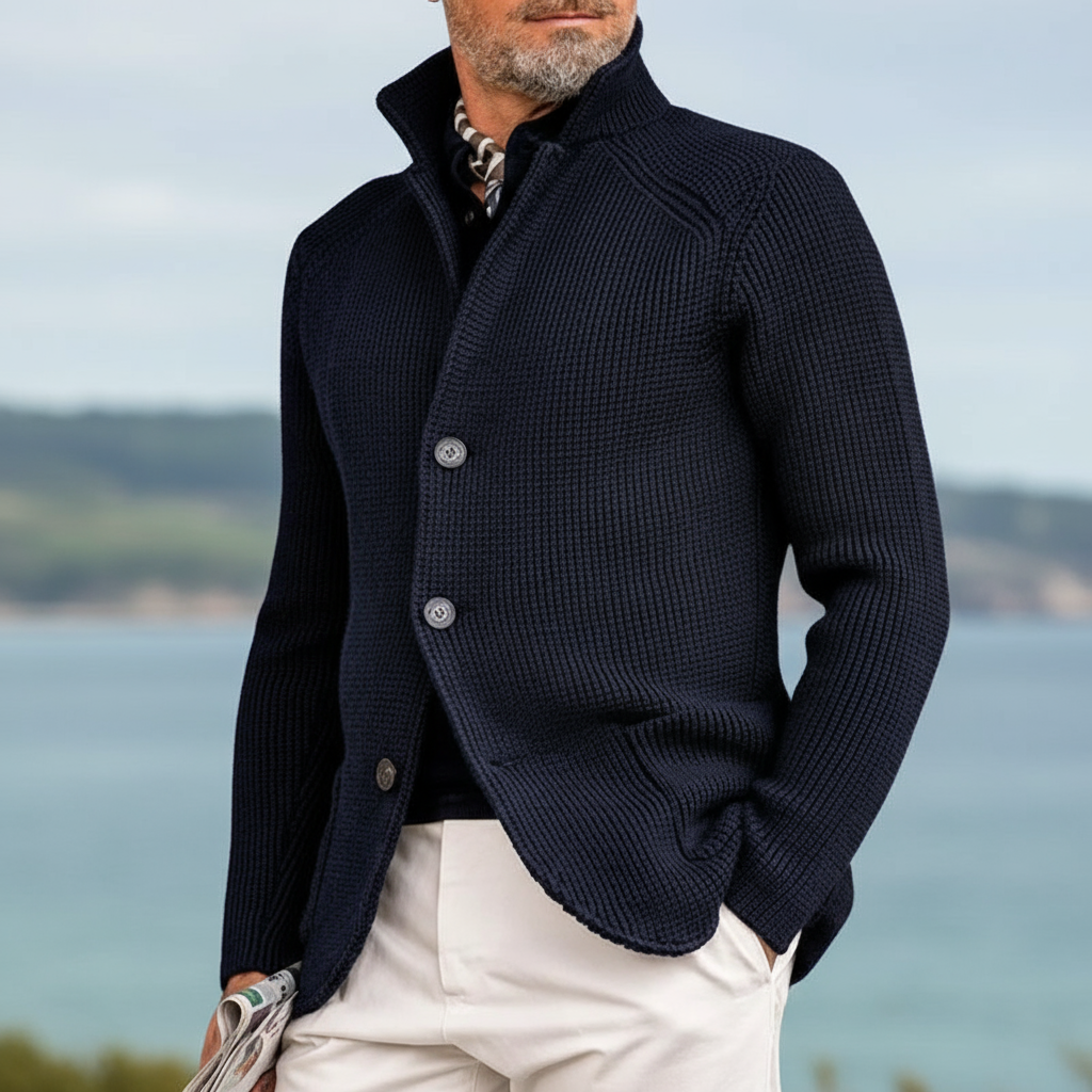 Francois Kardigan Męski – Elegancki, Miękki i Wygodny Sweter z Wełny w Klasycznym Stylu