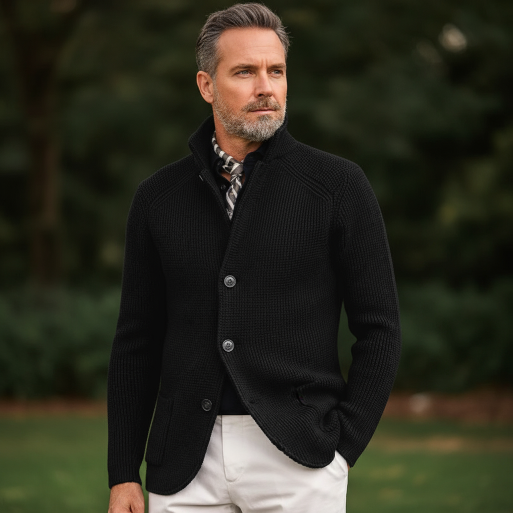 Francois Kardigan Męski – Elegancki, Miękki i Wygodny Sweter z Wełny w Klasycznym Stylu