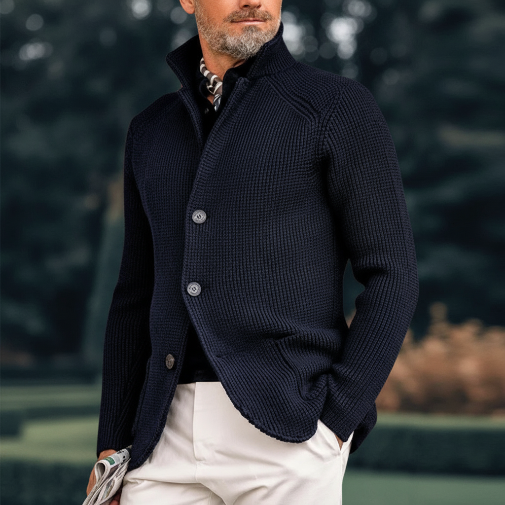Francois Kardigan Męski – Elegancki, Miękki i Wygodny Sweter z Wełny w Klasycznym Stylu