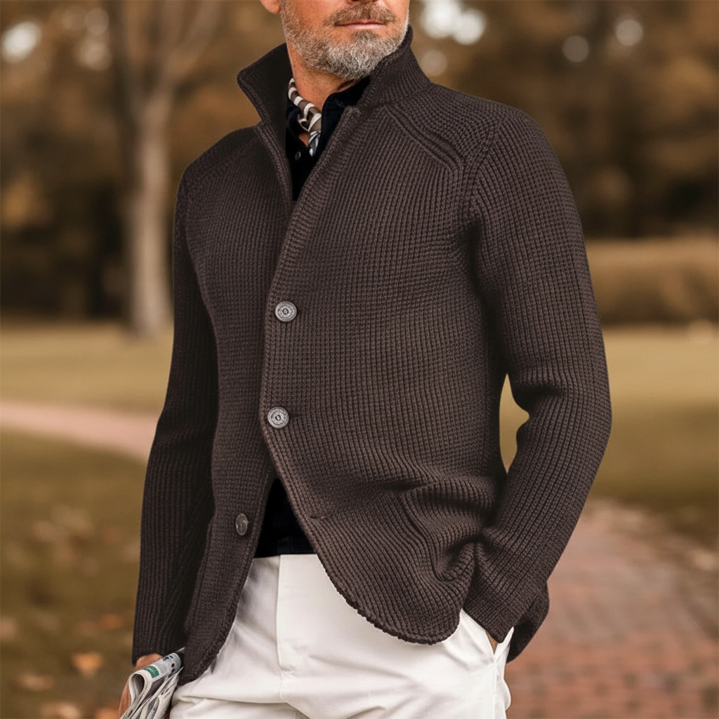 Francois Kardigan Męski – Elegancki, Miękki i Wygodny Sweter z Wełny w Klasycznym Stylu