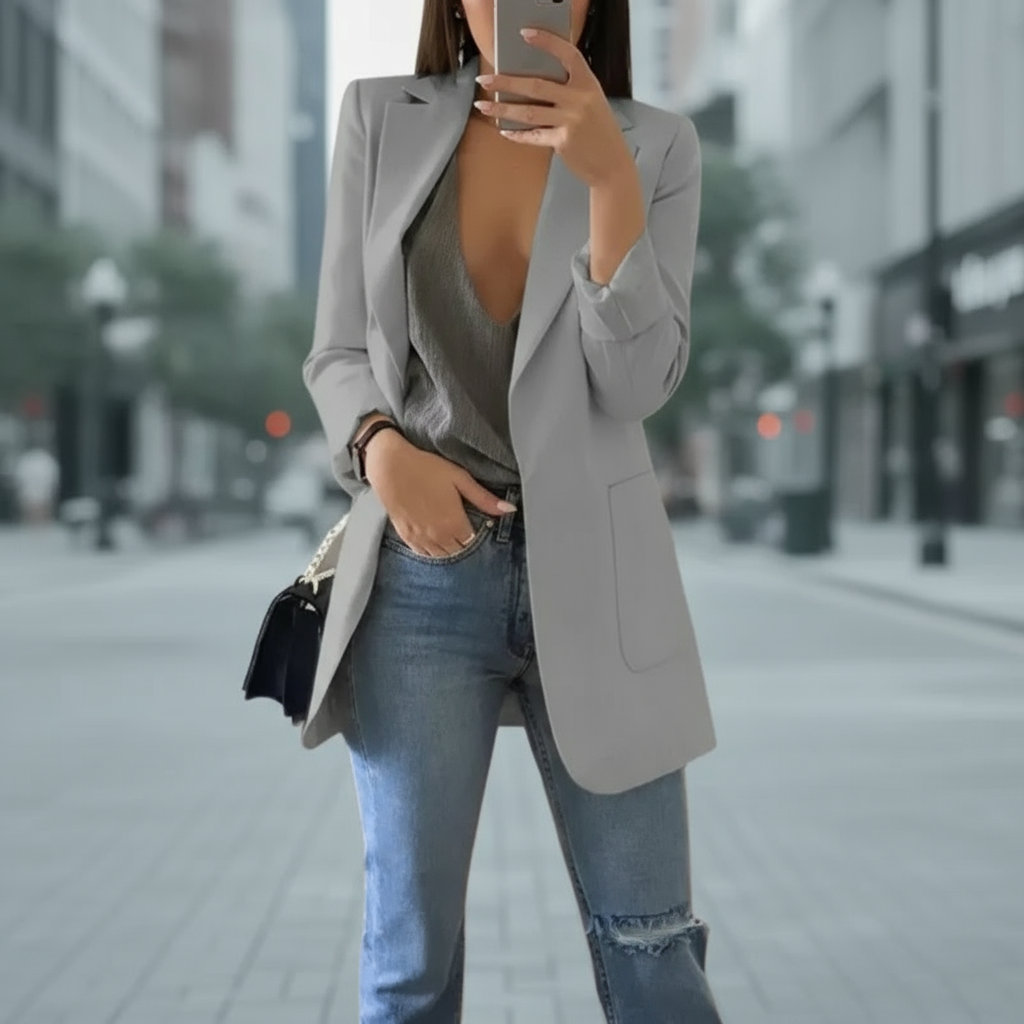 Bella Marynarka Damska – Elegancki Żakiet z Długimi Rękawami o Szykownym i Nowoczesnym Kroju