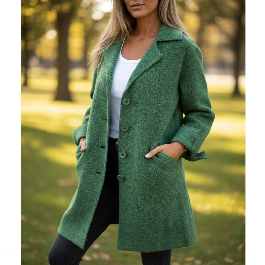 Sophie Płaszcz Damski na Wiosnę – Elegancki i Lekki Premium Płaszcz z Wełny na Sezon Przejściowy