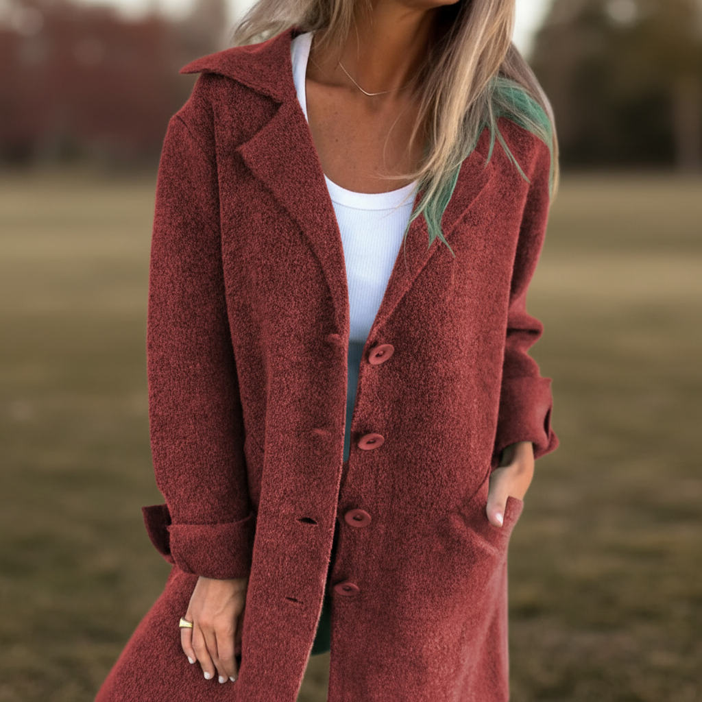 Sophie Płaszcz Damski na Wiosnę – Elegancki i Lekki Premium Płaszcz z Wełny na Sezon Przejściowy