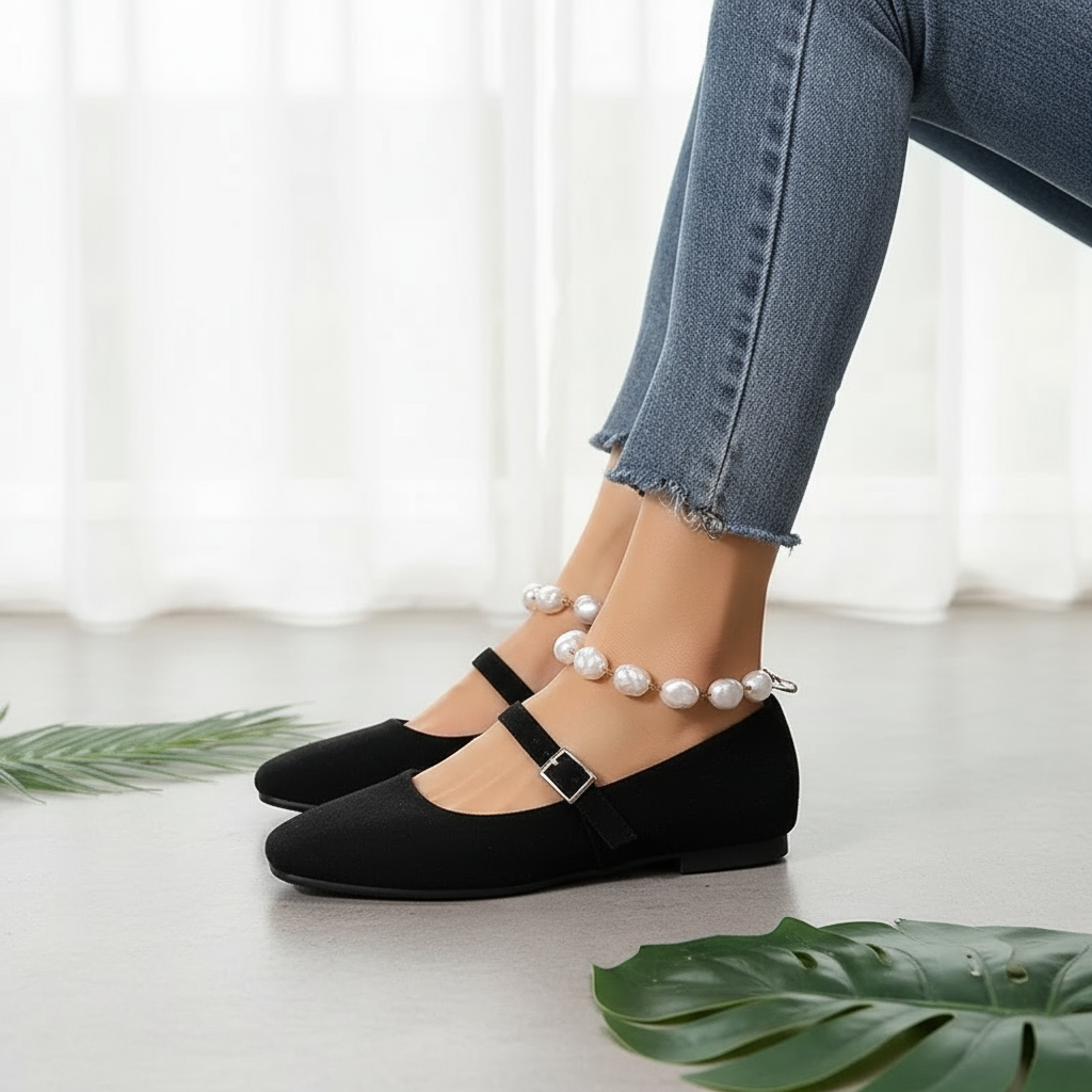 Kamila Baleriny Damskie – Eleganckie Buty z Pojedynczym Paskiem i Codziennym Komfortem