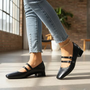 Luciana Baleriny Damskie – Eleganckie Buty z Podwójnym Paskiem o Wygodnym Stylu