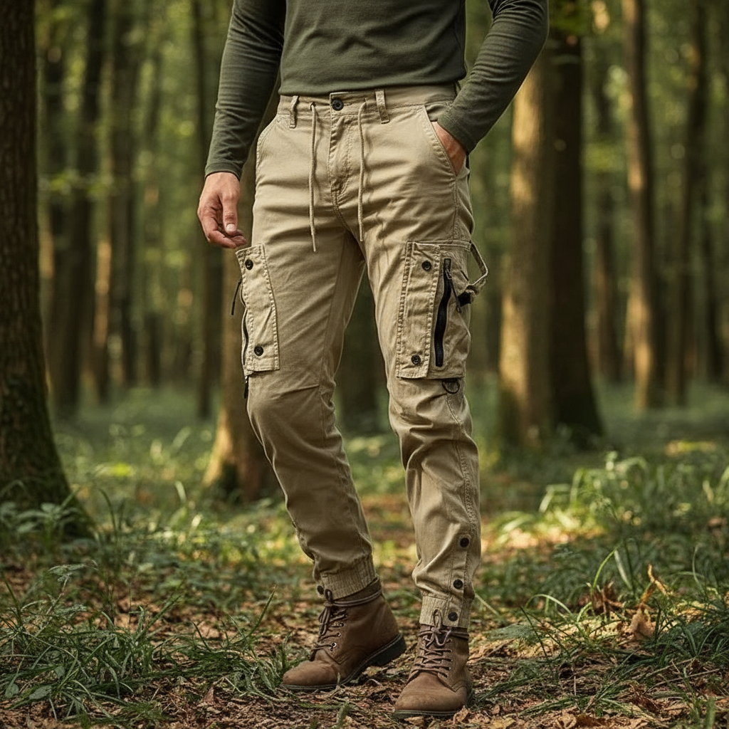 David Spodnie Męskie – Elastyczne Spodnie Cargo ze Spandexem, Wygodne i Uniwersalne
