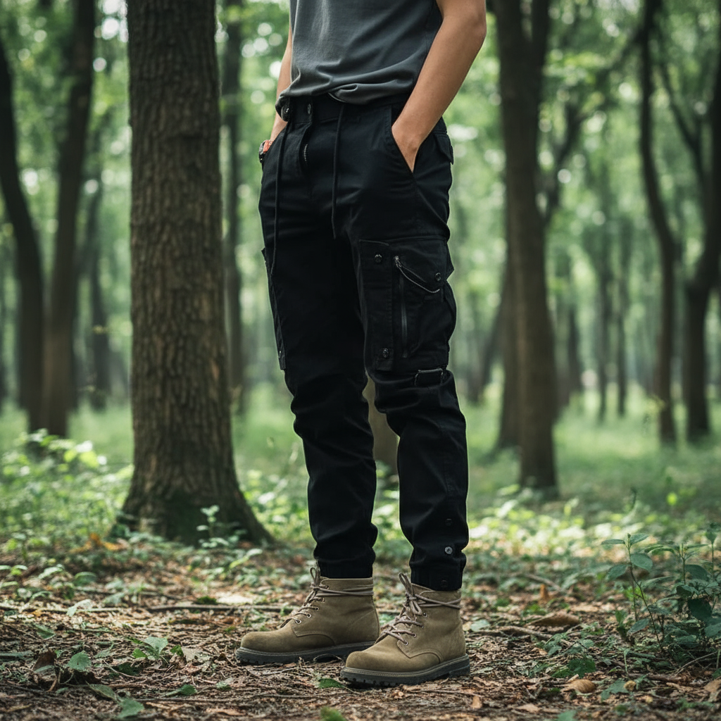 David Spodnie Męskie – Elastyczne Spodnie Cargo ze Spandexem, Wygodne i Uniwersalne