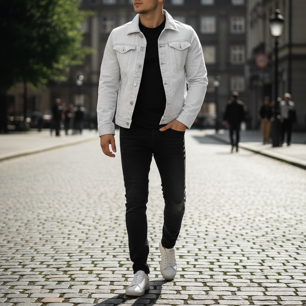 Joseph Kurtka Jeansowa Męska – Nowoczesna, Swobodna i Uniwersalna