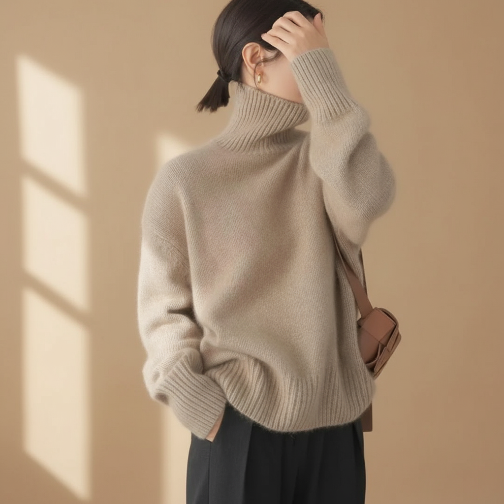 Lynn Sweter Damski – Miękki Wełniany Golf, Elegancki i Idealny na Szykowny Zimowy Look