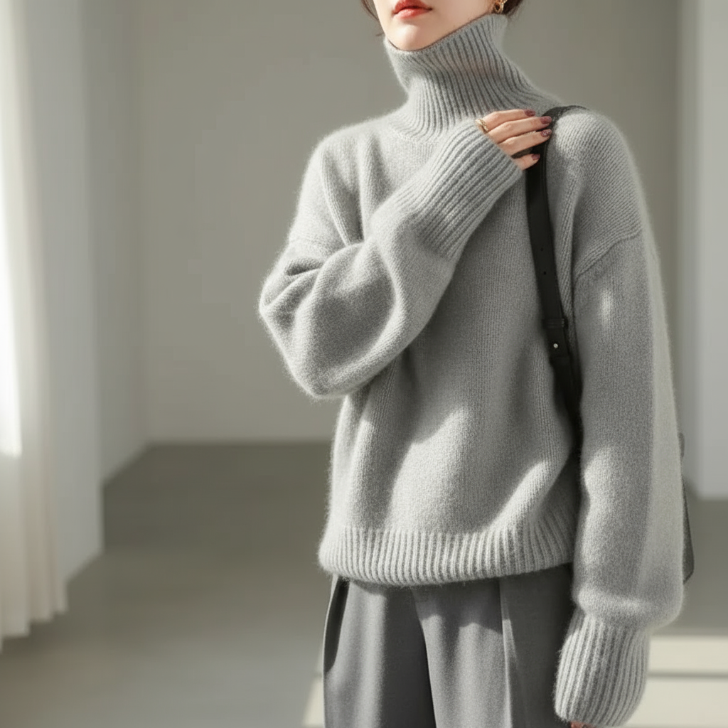 Lynn Sweter Damski – Miękki Wełniany Golf, Elegancki i Idealny na Szykowny Zimowy Look