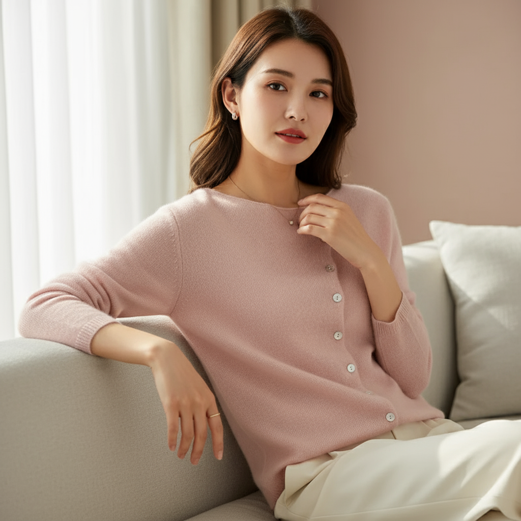 Heather Kardigan Damski – Elegancki Kardigan z Delikatnej Wełny z Szykownym Zapięciem i Luksusowym Komfortem