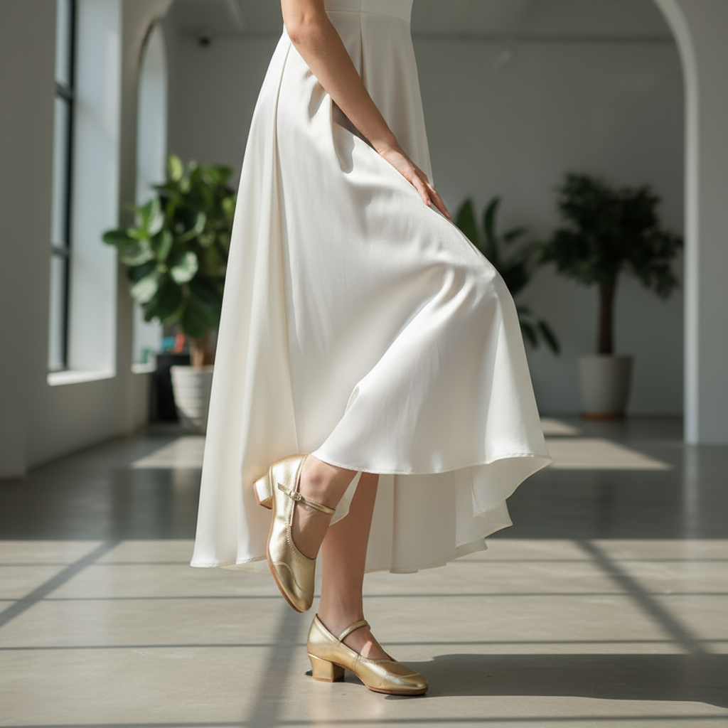 Charlotte Baleriny Damskie – Eleganckie Buty na Niskim Obcasie z Regulowanym i Wygodnym Paskiem