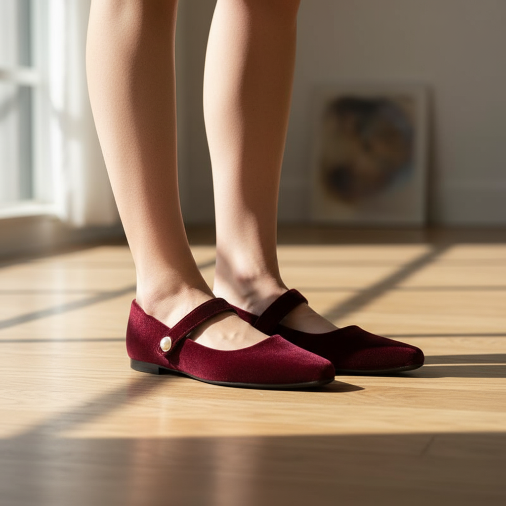 Amélie Baleriny Damskie – Eleganckie Buty z Perłowym Paskiem i Szykownym Szpiczastym Noskiem