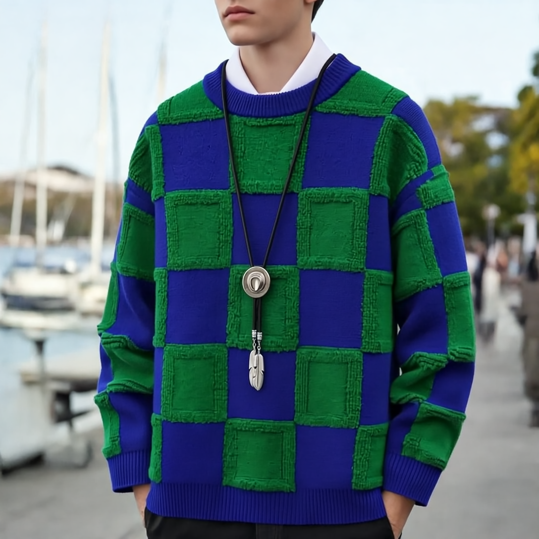 Ythan Sweter Męski z Kaszmiru – Klasyczny okrągły dekolt, regularny krój & miękki komfort