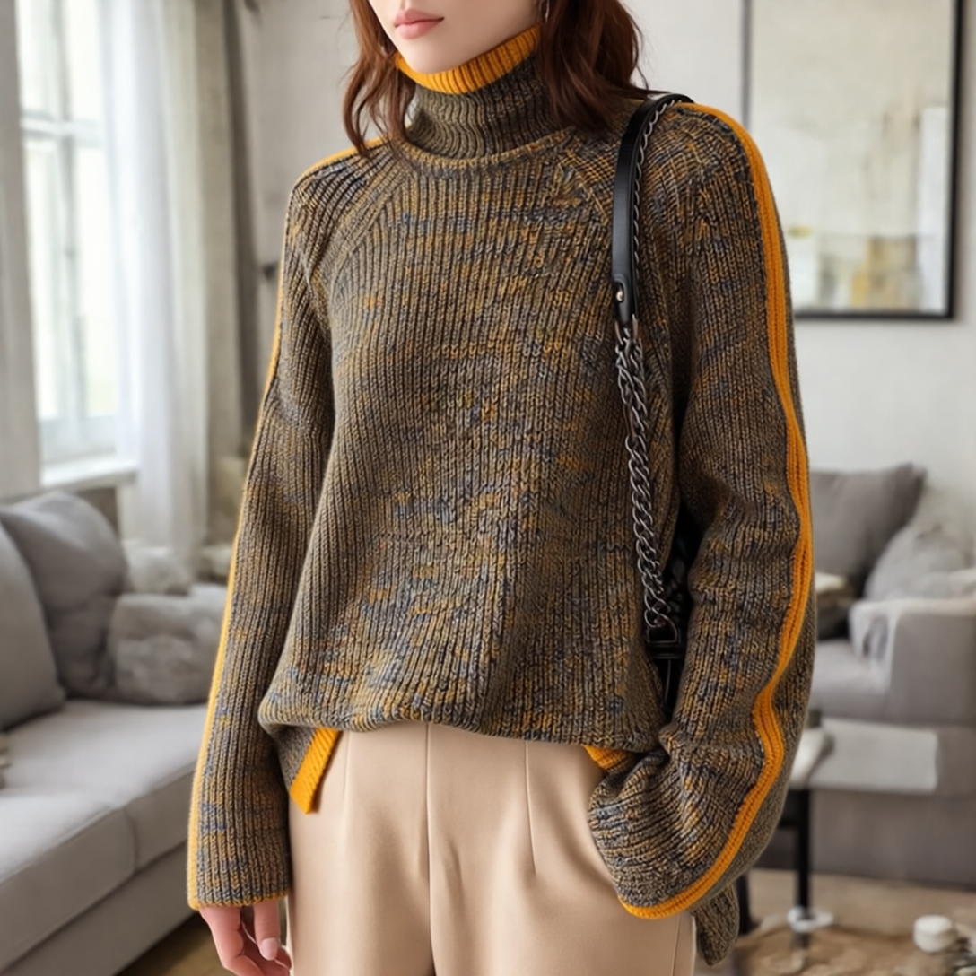 Aitana Sweter Damski z Golfem – Wygodna, Elegancka & Ciepła Dzianina w Nowoczesnym Stylu