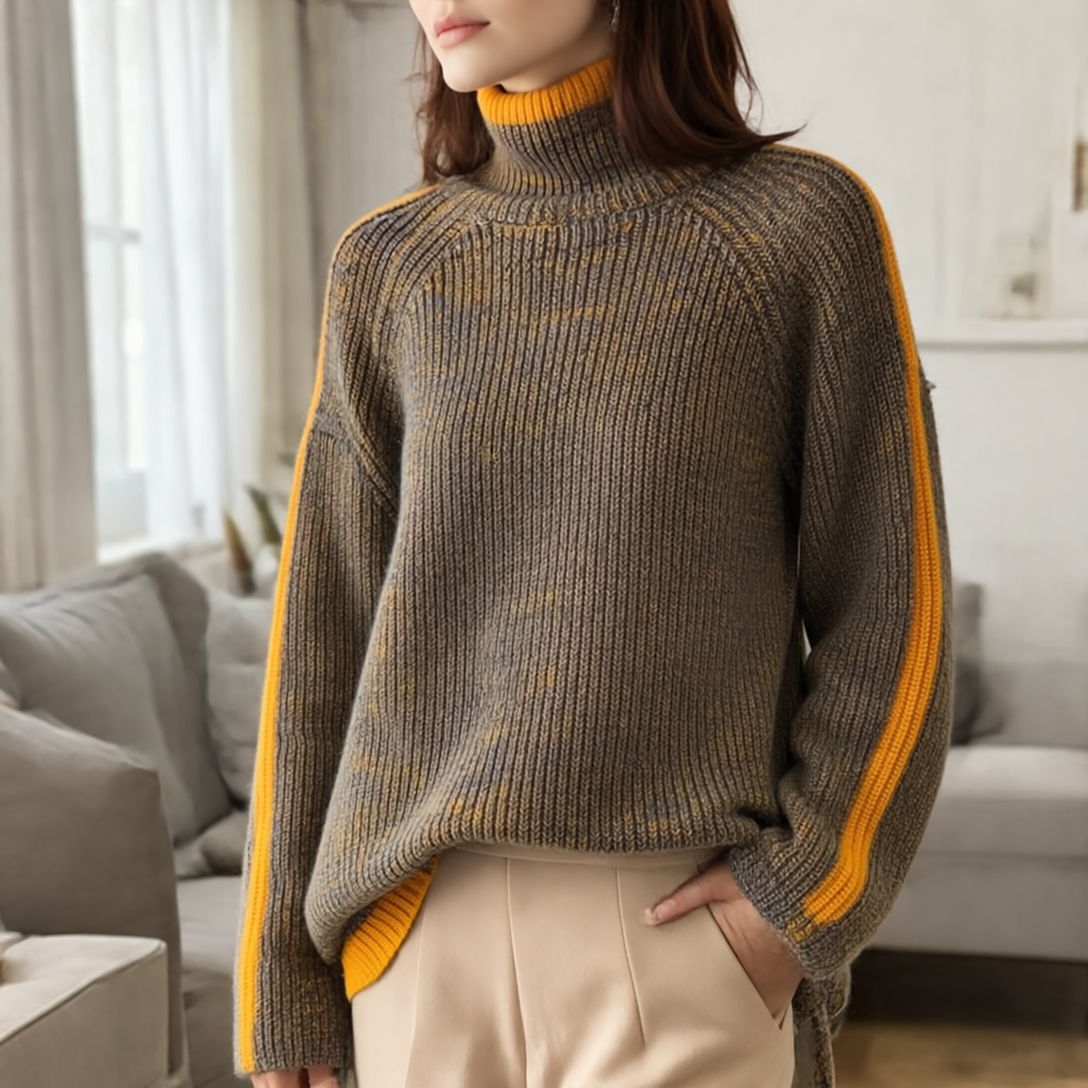 Aitana Sweter Damski z Golfem – Wygodna, Elegancka & Ciepła Dzianina w Nowoczesnym Stylu