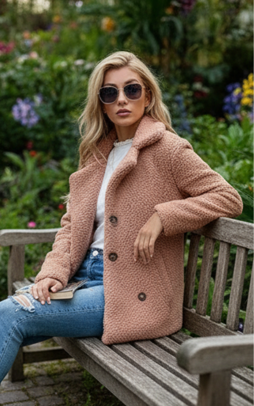 Andi Płaszcz Damski – Elegancki z Klasycznym Kołnierzem z Rewersami & Wyrafinowany Krój