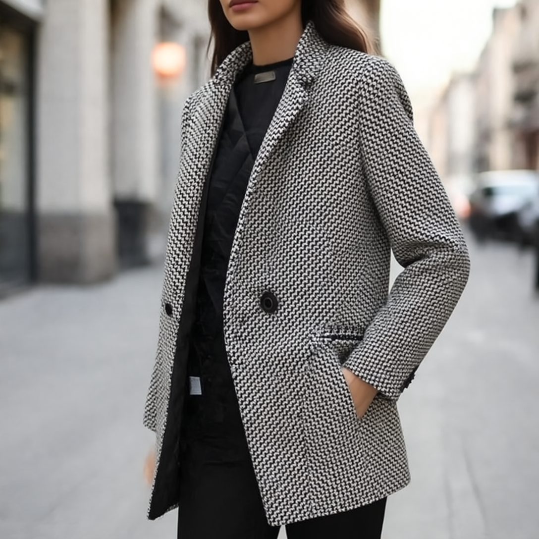 Celeste Płaszcz Damski z Wełny – Elegancki, Ciepły & Uniwersalny na Zimę