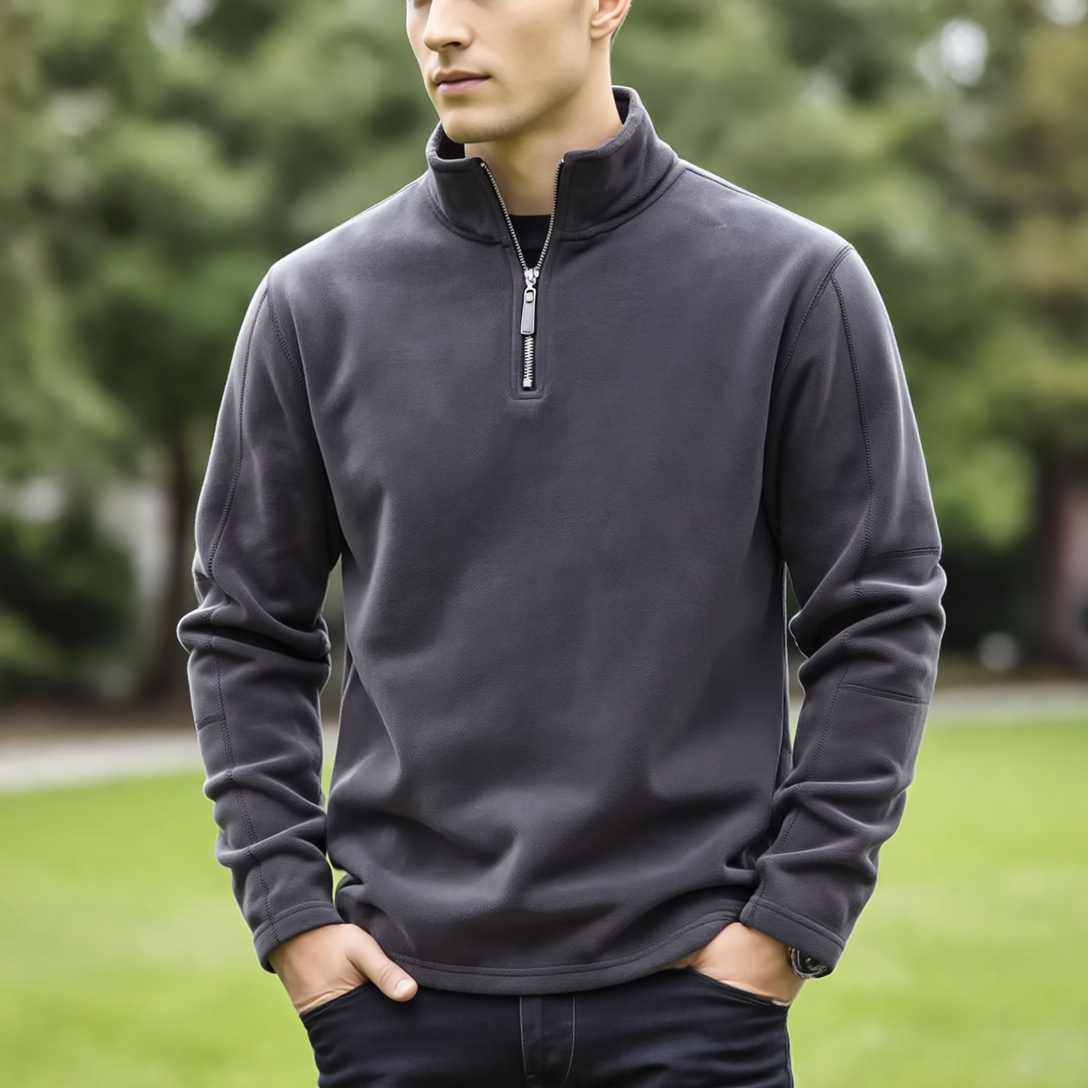 James Sweter Męski z Wełny na Zamek – Ciepły, Wygodny & Elegancki z Miękką Podszewką