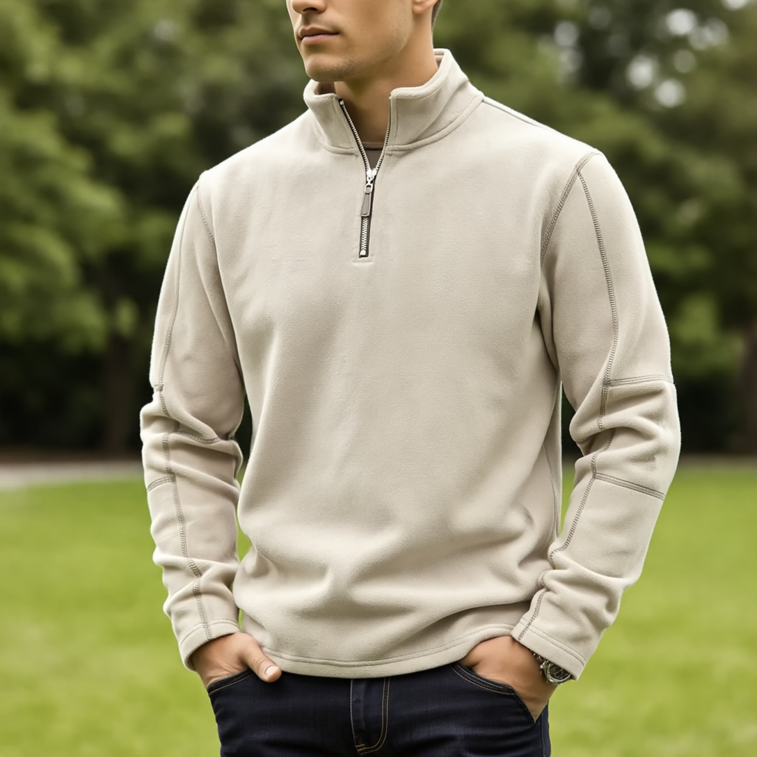 James Sweter Męski z Wełny na Zamek – Ciepły, Wygodny & Elegancki z Miękką Podszewką