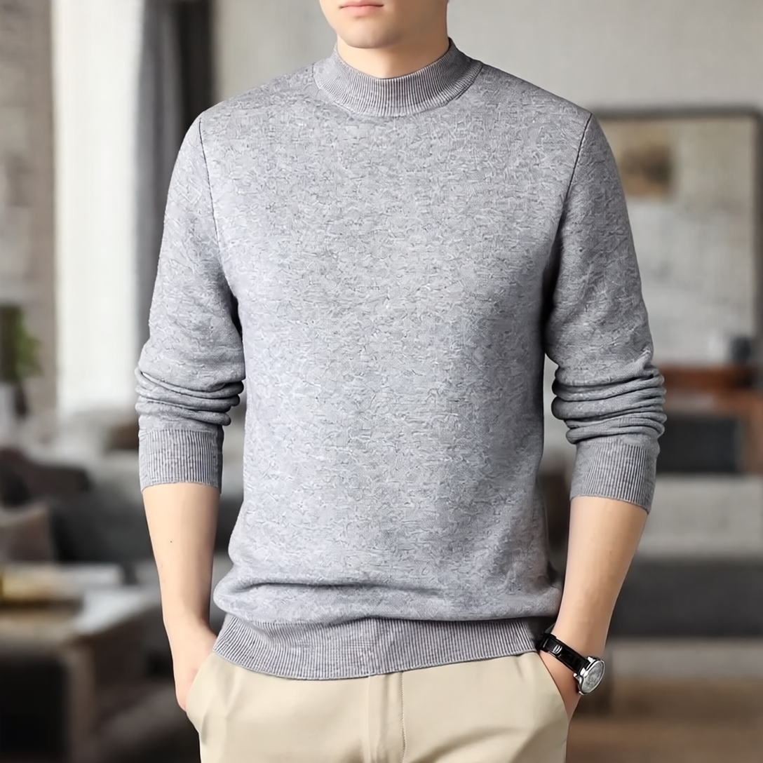 Keneth Sweter Męski z Golfem – Elegancki, Ciepły & Wygodny z Mieszaniny Kaszmiru i Wełny