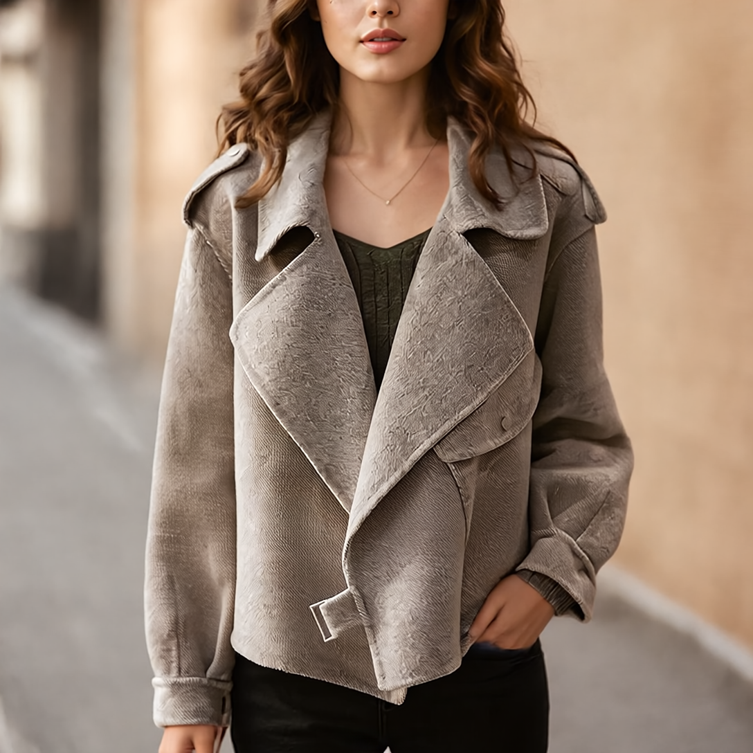 Lydia Kurtka Damska z Wełny – Luźny Krój, Nowoczesny Styl & Miękki, Oddychający Komfort