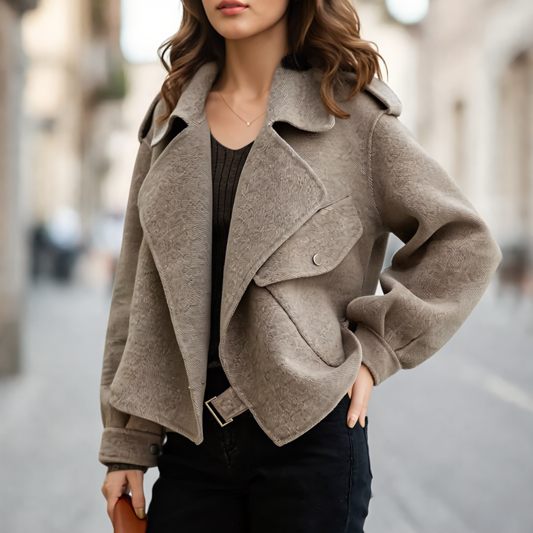 Lydia Kurtka Damska z Wełny – Luźny Krój, Nowoczesny Styl & Miękki, Oddychający Komfort