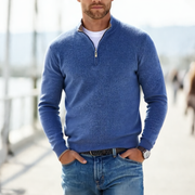 Noah Sweter Męski ze Stójką na Zamek – Nowoczesny Styl, Oddychający Komfort i Trwała Mieszanka Bawełny i Poliestru